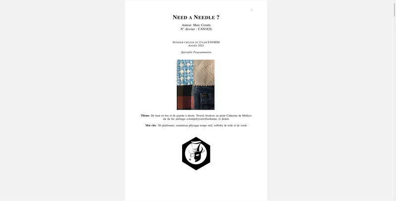 Need A Needle (Cnam Enjmin Application) screenshot 2