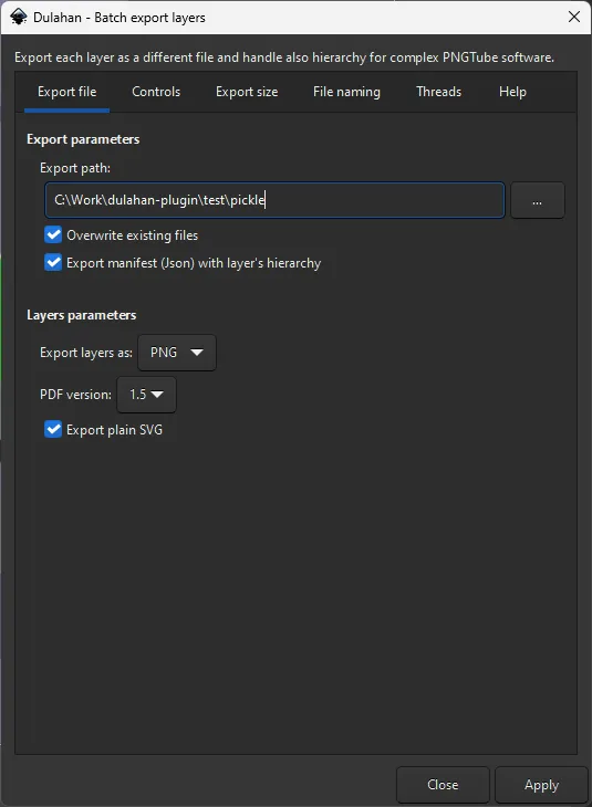 Dulahan Plugin (Inkscape Batch Export) screenshot 5