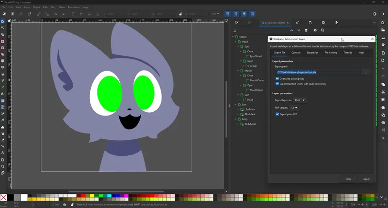 Dulahan Plugin (Inkscape Batch Export) screenshot 2